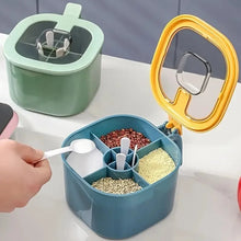 A 4-In-1 Large Capacity Seasoning Box with a Lid And Spoons Comes with Four Spoons for in The Home Kitchen for Salt Containers