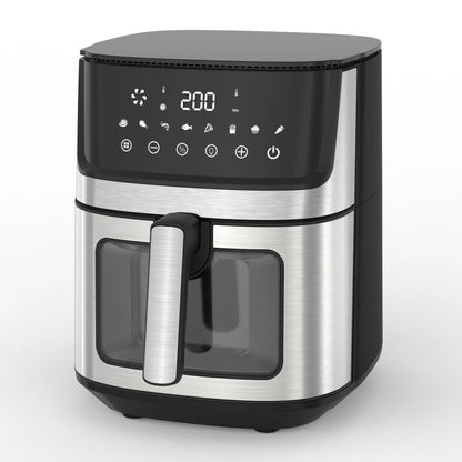 2026 New Model Multi-functional6L 8L Factory OEM Electric Digital air Fryer Household Food Processors, Stainless Steel air Fryer