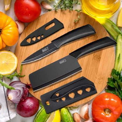 WXCOO Kitchen Knife Chef Meat Cleaver Boning Household Chopper Knife with Cover Stainless Steel Fruit Knife Vegetable Slicing