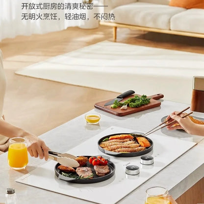 Household Dual - Burner Induction Cooktop, 3500W High Power Built in, Timing & Waterproof Multi - Functional Electric Stove