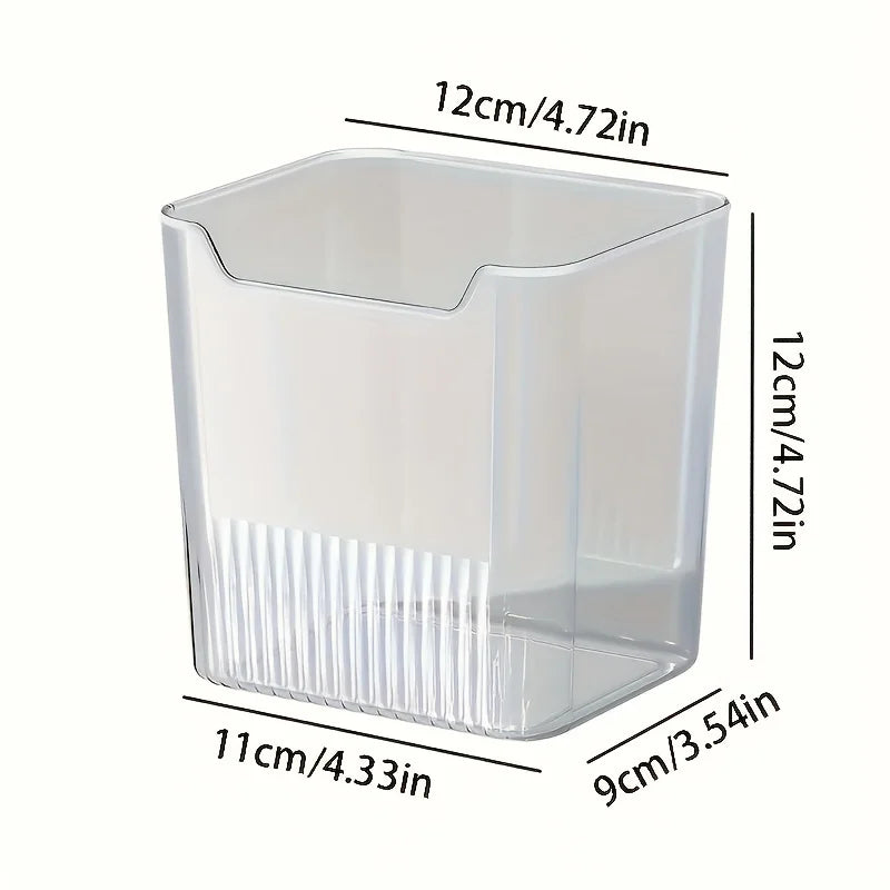 3Pcs BPA-Free Refrigerator Side Door Organizer Set Transparent,Freshness Preserving Storage Containers for Kitchen & Dining