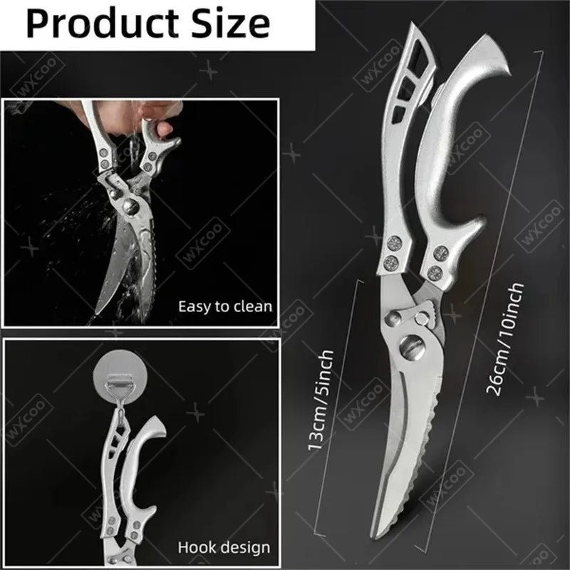 WXCOO Forged Butcher Bone Cutter Kitchen Knife Stainless Steel with Sheath 1~8pcs Chef Fruit Knives Scissor BBQ Cooking Boning