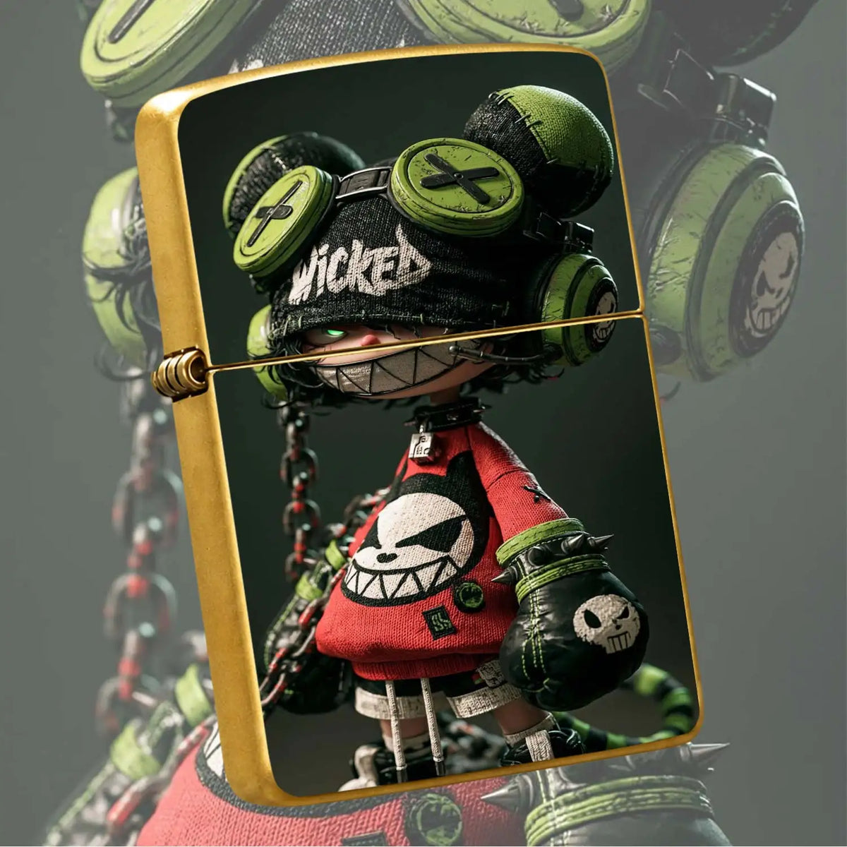 Trendy Street Hip-Hop Mouse-Ear Themed Lighter, Cool Stylish Portable Ignition Accessory, Perfect For Daily Outdoor Hangouts, Gatherings, Unique Exquisite Creative Gift For Trendy Collectors, Matches All Kinds Of Casual Scene