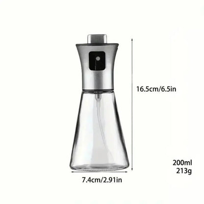 Stainless Steel Glass Olive Oil Sprayer, Leak-Proof PVC-Free Misting Dispenser for Cooking, BBQ, Salad, Kitchen Use