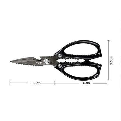 Black Titanium Kitchen scissors Stainless Steel Kitchen Tools with Sharp Blades for Cutting Chicken, Duck and Goose Bones,BBQ