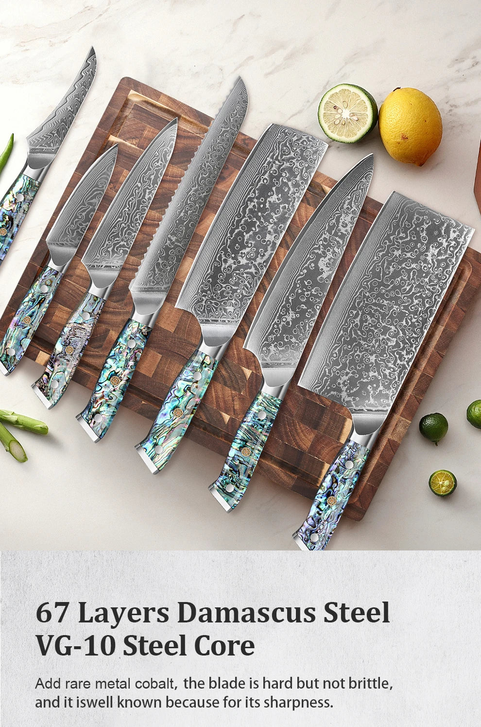 1-7 PCS Kitchen Chef Knife Set Super Sharp Japanese Damascus Steel knife Professional Meat knife Premium Kitchen cooking tools