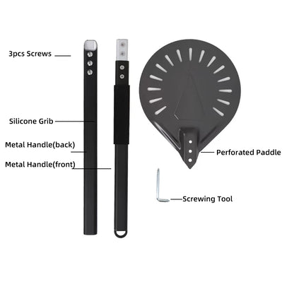 7 8 9 10 Inch Long Pizza Peel AdjustableTurning Shovel Spatula Baking Tool  Kitchen Utensils Nonstick Big Pizza Turner for Oven