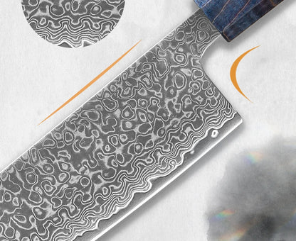 1-5 PCS Kitchen Knife set Damascus Steel Japanese chef Knife Santoku Knife Nakiri Knife kiritsuke knife Stable wood Handle