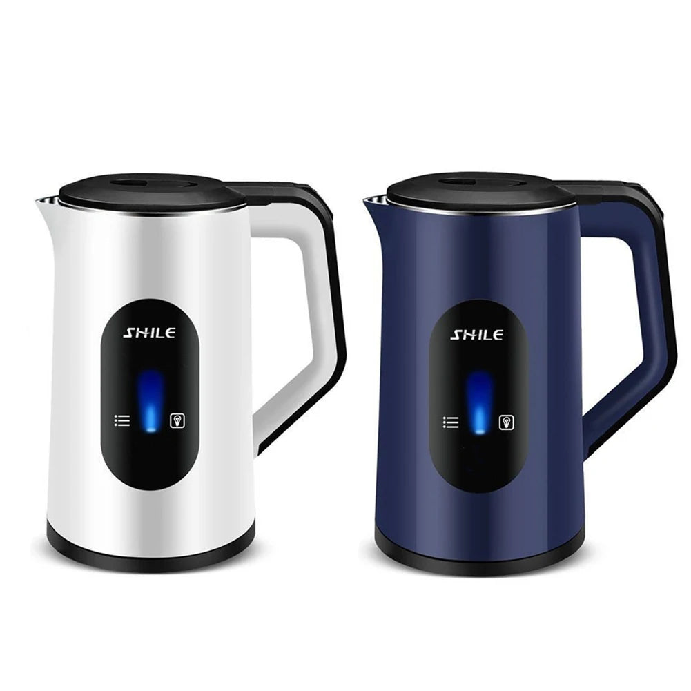 2.2L Stainless Steel Electric Digital Display Large Tea Kettle Auto-Shutoff Thermal Water Kettle 1500W Fast Boil Boil Water Pot