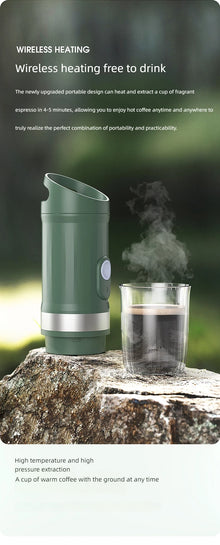 STLF  2-in-1 Portable Coffee Maker Mini Handheld Self-heating Espresso Maker with USB and Type-C 20 Bar