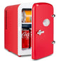 Portable Mini Fridge, 4 Liter 6 Can Cooler and Warmer Compact Refrigerators, with Observation Window, 100% Freon-Free and Eco F