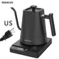 SMANG 1200W Gooseneck Electric Kettle 1L Temperature Control Coffee Kettle Pour Over Coffee Kettle Rapid Heating Kettle