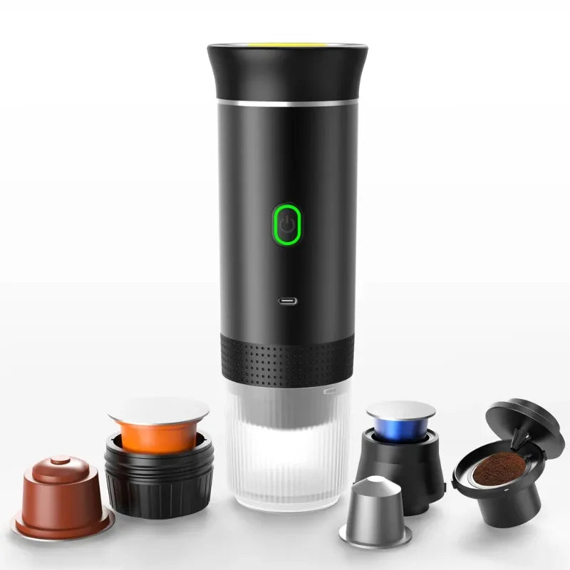 Portable Coffee Maker 3-in-1 Espresso Machine for Travel 20 Bar Mini Coffee Maker Compatible with Ground Coffee Maker Cafetera