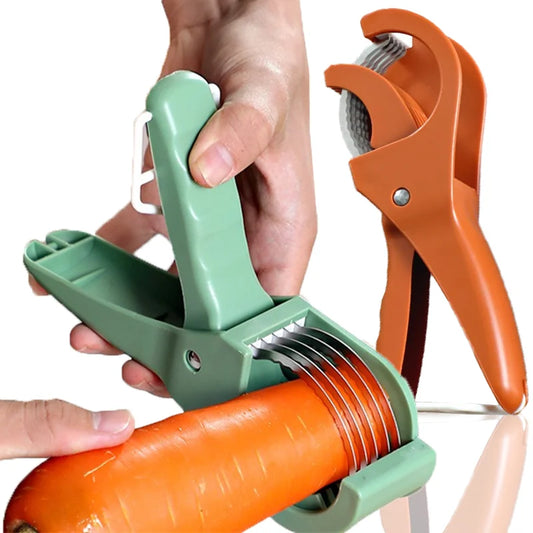 1/2Pcs Kitchen Tools Stainless Steel Vegetable and Fruit Slicer Multi Functional Salad Slicer Gadgets Home Kitchen Accessories