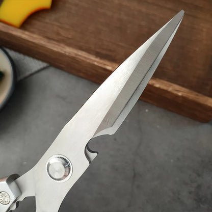 Kitchen Scissors Multi-functional Stainless Steel Aluminum Handle Household Scissors for Cutting Chicken and Fish Special Shears