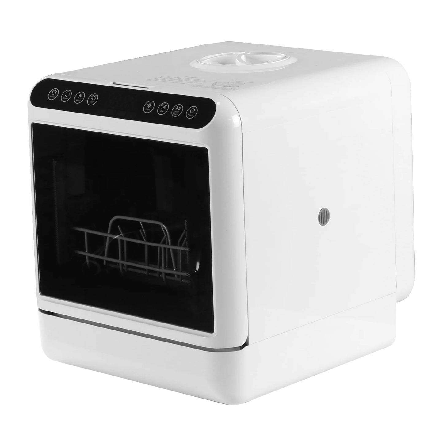 Countertop Dishwasher No Hookup Needed Automatic Dishwasher 360° Dual Spray High-Temp& Air-Dry Function for Apartments