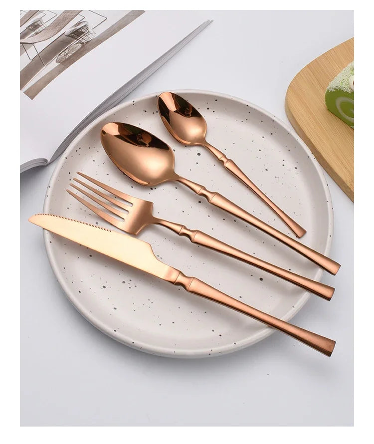 30/40/60pcs Silver Flatware Set Stainless Steel Tableware Knife Fork Coffee Spoon Dinnerware Dishwasher Safe Dinner Cutlery