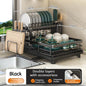 Adjustable Stainless Steel Dish Drying Rack with Drain Board – Over-Sink Plate Holder & Kitchen Storage Organizer