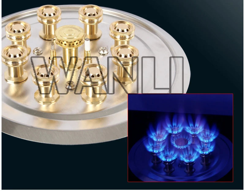 2025 419D 7.0KW Stainless Steel Double-head Fierce Stove /Household  Embedded Dual-Purpose Natural Liquefied Gas Stove