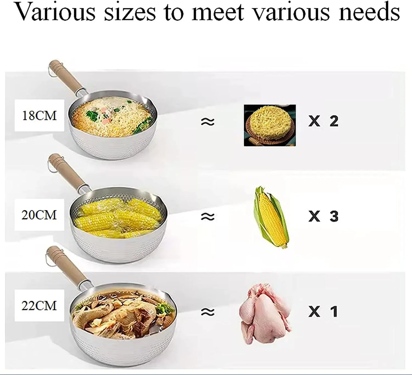 Stainless Steel Yukihira Pan Yukihira Saucepan with Lid Yukihira Pot with Hook Japanese Milk Pot Sauce Pot Cooking Pot