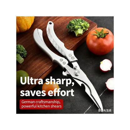 Multipurpose Strong Scissors High Stainless Steel Chicken Scissors Ultra Sharp Scissors Fish Chicken Bone Scissors Kitchen Tools