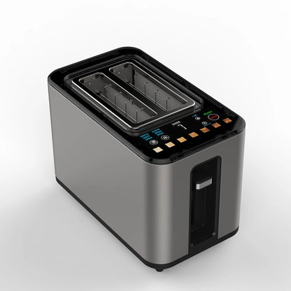 Smart Digital 2 Slice Toaster Electronic Appliances Home Bread Waffer Bun Modern Toaster Touch Color Screen