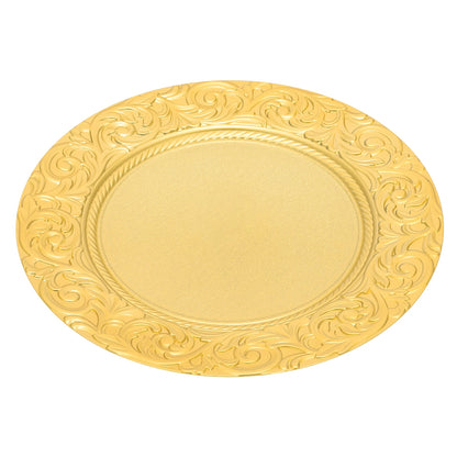 100 Pcs Silver Round Charger Plates Set, Reusable Serving Plates Disposable Platters for Wedding Party Banquets Picnics