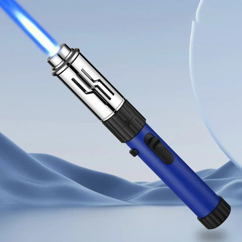 Metal Gas Lighter Powerful Kitchen Cooking Torch Turbo Flame Jet Outdoors BBQ Barbecue Smoking Accessories Windproof Lighters