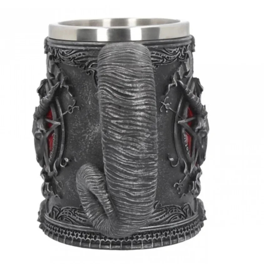 3D Beer Mugs Coffee Cups Gothic Goblet Iron Tankard Stainless Steel Resin Wine Glass Mug 600ML Skull Father's Day Gift 1 pcs