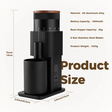Portable USB Rechargeable Electric Coffee Grinder Adjustable Coffee Bean Grinder for Travel Home Office