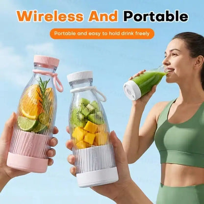 2-In-1 Portable Blender And Juicer, USB Rechargeable, Suitable For Making Smoothies, Milkshakes And Iced Drinks, 500ml Capacity. This Multifunctional Juicer Is An Ideal Gift For Valentine's Day And Thanksgiving.