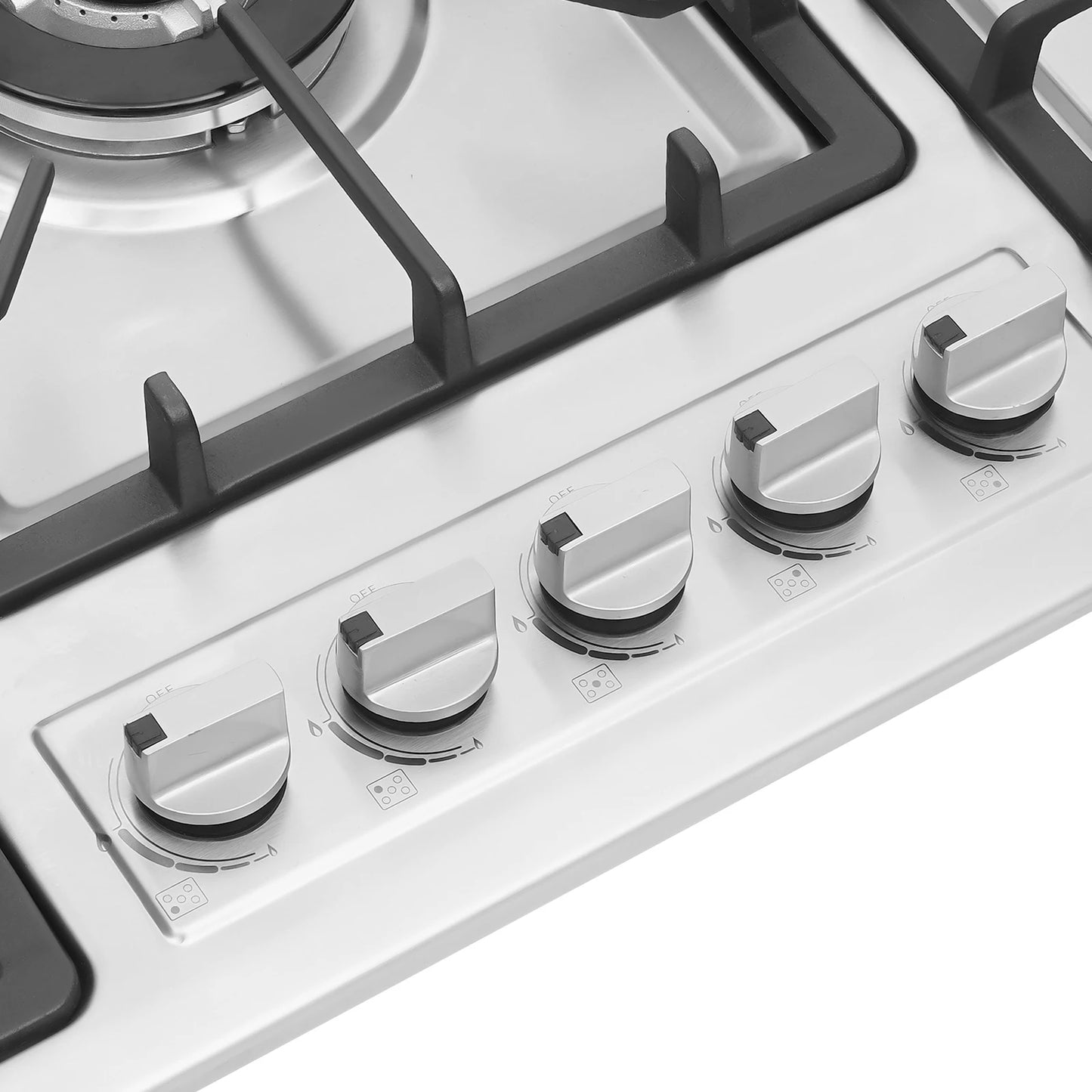 5 Burner Built-in Gas Cooktop Stainless Steel Gas Propane 83*47cm To Clean Gas Cooking Natural Gas Built-In Installation Precise