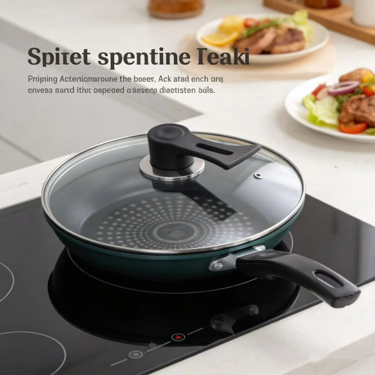 Crystal diamond upgrade non-stick frying pan frying pan supplementary food fried eggs lampblack gas stove induction cooker unive