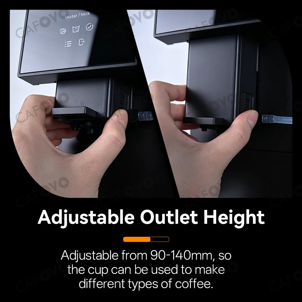 CAFOVO AE05 Fully Automatic Espresso Machine 19Bar Pump One-Touch Americano Cappuccino Latte Coffee Machine for Home 220V