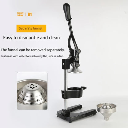 Household Kitchen Manual Juicer Multi-functional Cast Iron Machine Quick-disassembly Easy-to-clean Stainless Steel Fruit Press