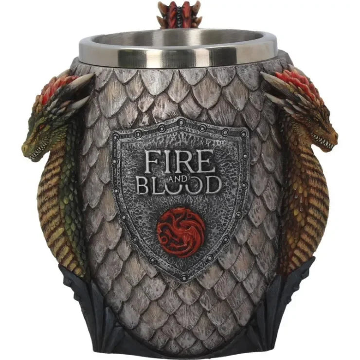 3D Beer Mugs Coffee Cups Gothic Goblet Iron Tankard Stainless Steel Resin Wine Glass Mug 600ML Skull Father's Day Gift 1 pcs