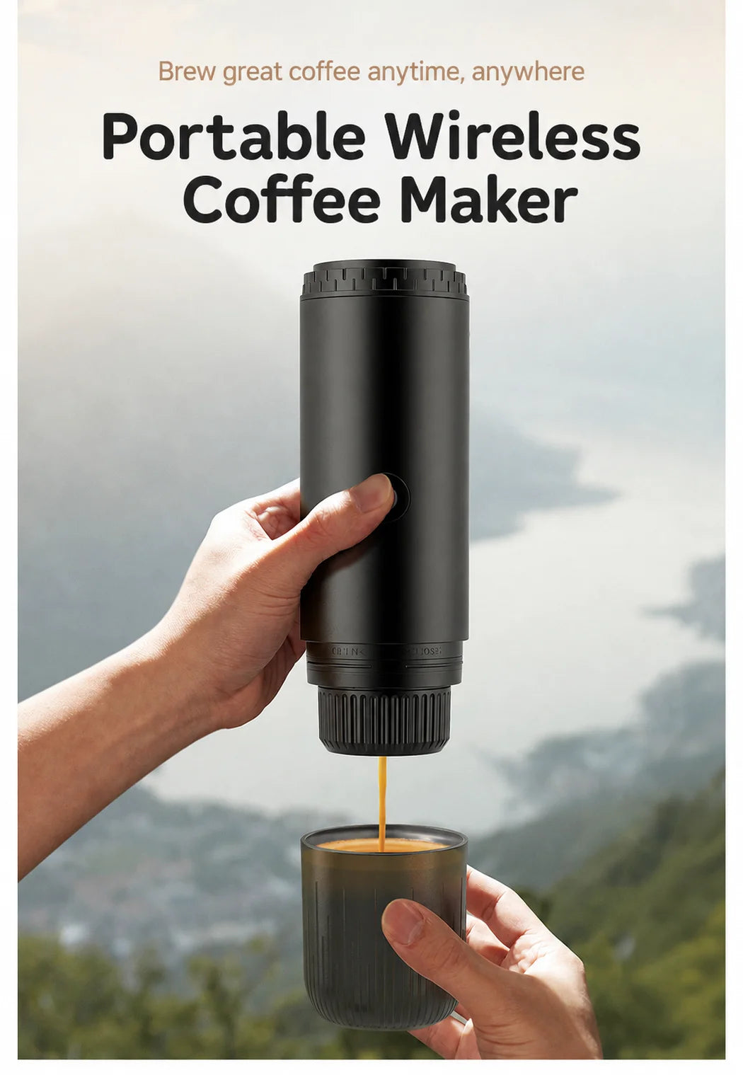 Portable Espresso Coffee Machine 3-in-1 Capsule Coffee Maker for Car Home Camping - Compact Travel Espresso Machine