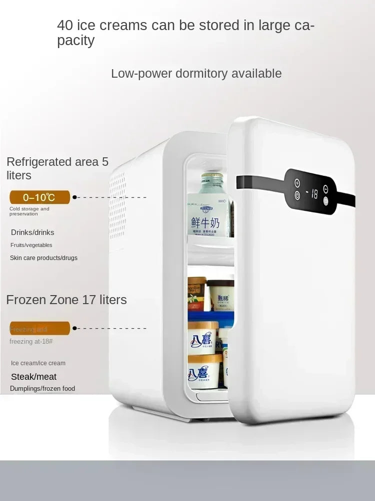 220V Mini Refrigerator Small Household Dormitory Car Mounted Refrigerator Mini Student Refrigeration Single Person Small  HCB1