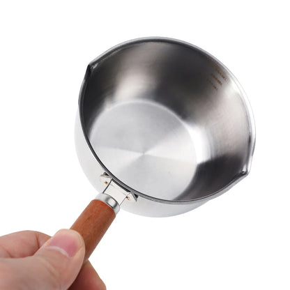 Mini Stainless Steel Hot Oil Pot Small Saucepan for Boiling Butter Melting Pot Butter Warmer Ideal for Various Cooking Tasks