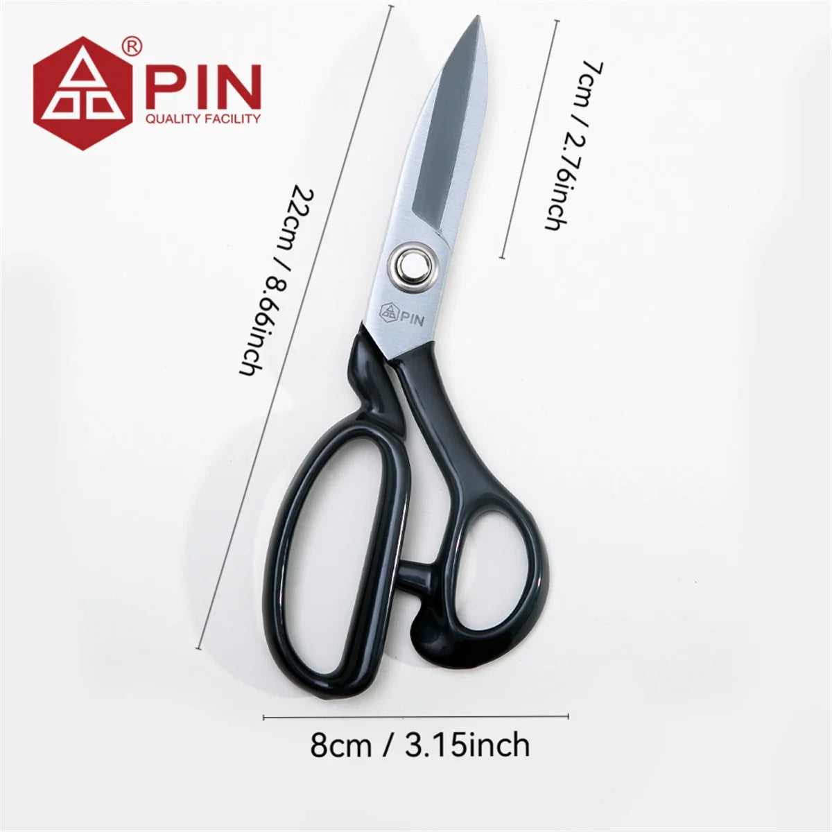 Professional Tailor Scissors, Ultra Thick High Carbon Steel Blades for Heavy Duty Fabric & Leather Cutting, Sewing Craft Tool