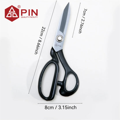 Professional Tailor Scissors, Ultra Thick High Carbon Steel Blades for Heavy Duty Fabric & Leather Cutting, Sewing Craft Tool