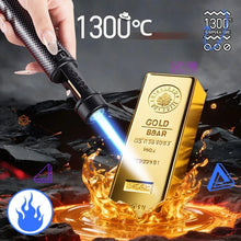New Powerful Metal Gas Lighter Windproof Kitchen Cooking Torch Flame Jet Barbecue Smoking Accessories Cigar Lighters Men's Gift