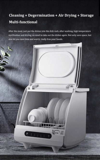 Customizable Smart Built-in Mini Dishwasher Fully Automatic 4 Sets Capacity Class Energy Efficient Easy Install for Household