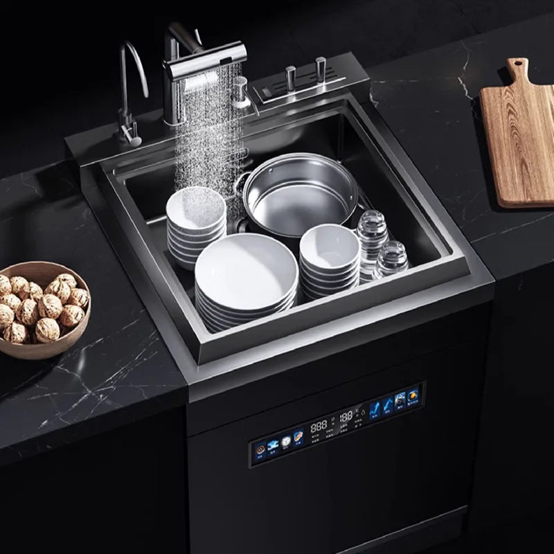 Dishwasher,Integrated Sink All-in-one,Kitchen Sink,Automatic Cleaning,Smart Home Appliance,Space-saving Efficient Dishwasher