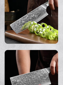 1-7 PCS Kitchen Chef Knife Set Super Sharp Japanese Damascus Steel knife Professional Meat knife Premium Kitchen cooking tools