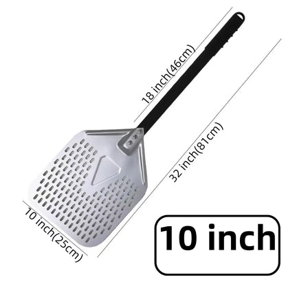 10 12 13 14 Inch Big Pizza Perforated Shovel Paddle Short/Long Handle for Oven Turning Peel Kitchen Utensils Pizza Baking Tools
