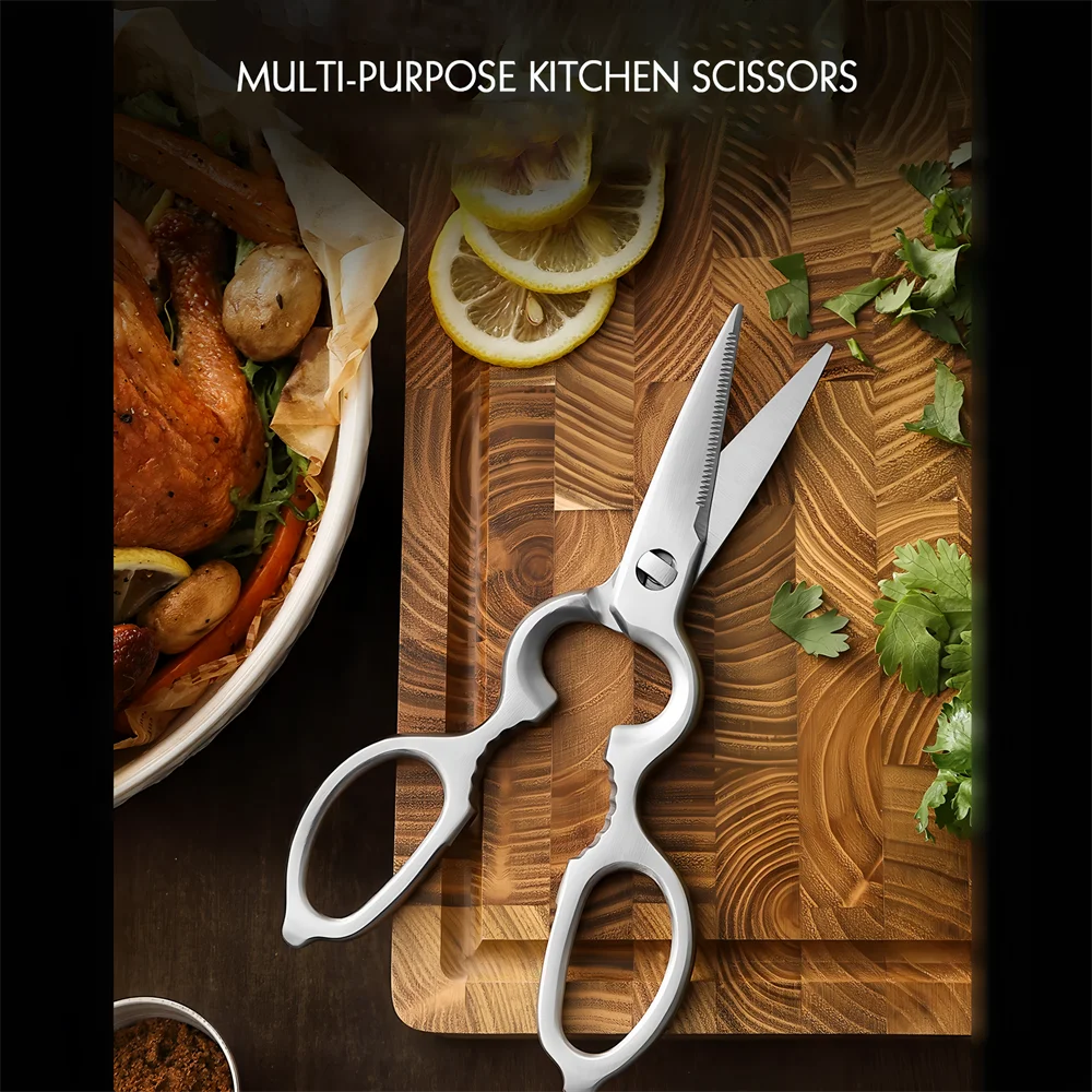 Multi-Functional Kitchen Scissors Chicken Bone Scissors Non-Slip Handle  Fish BBQ Scissors Cooking Scissors  Scissors Tools
