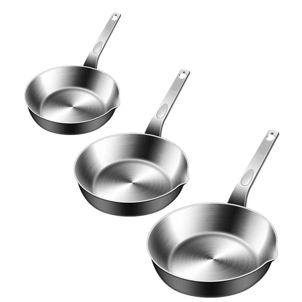 Mini Frying Pan 316 Stainless Steel Omelet Pan Frypan Pot Fried Eggs Sauce Pan Mini Skillet For Butter Kitchen Cookware