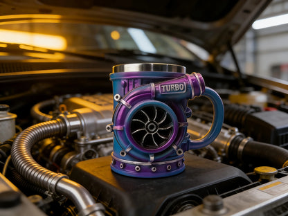 3D Turbocharger Coffee Mug | Stainless Steel Inner Car Enthusiast Cup