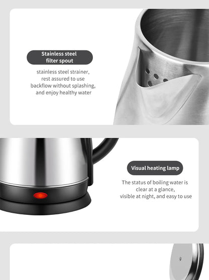 GELAIBO electric kettle, large-capacity 1.8-liter glass kettle, one-button boiling water, automatic shutdown, anti-dry function